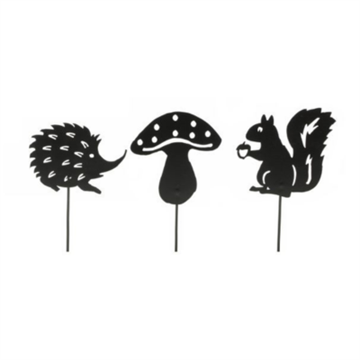 Sæt – sort metal på pind 2 -sort